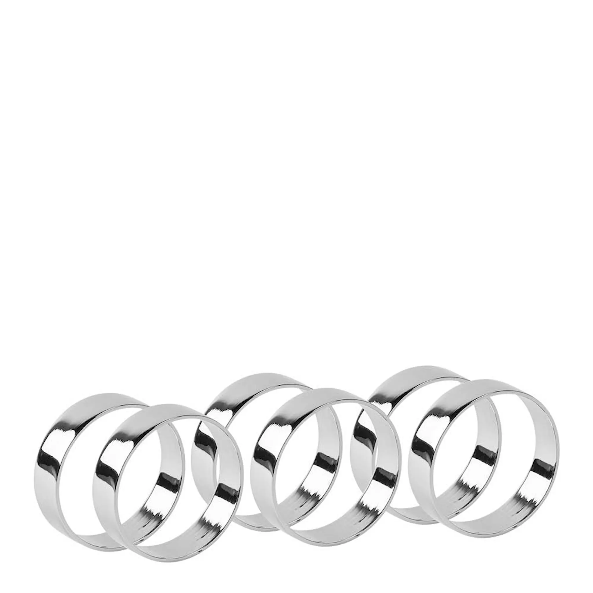 Broste Copenhagen Ring servettring 4,5 cm 6-pack silverfärgad