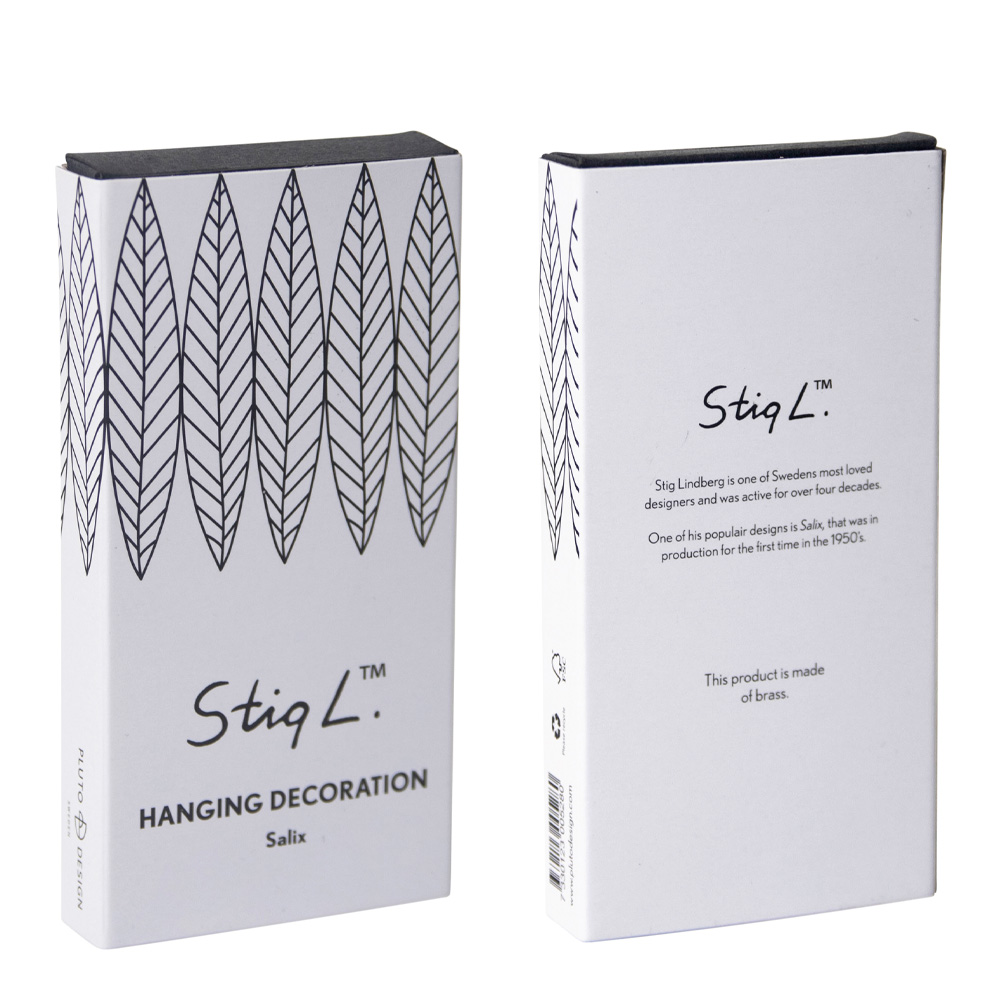 Pluto Deko Salix mønster 1,9x9x0,5 cm messing