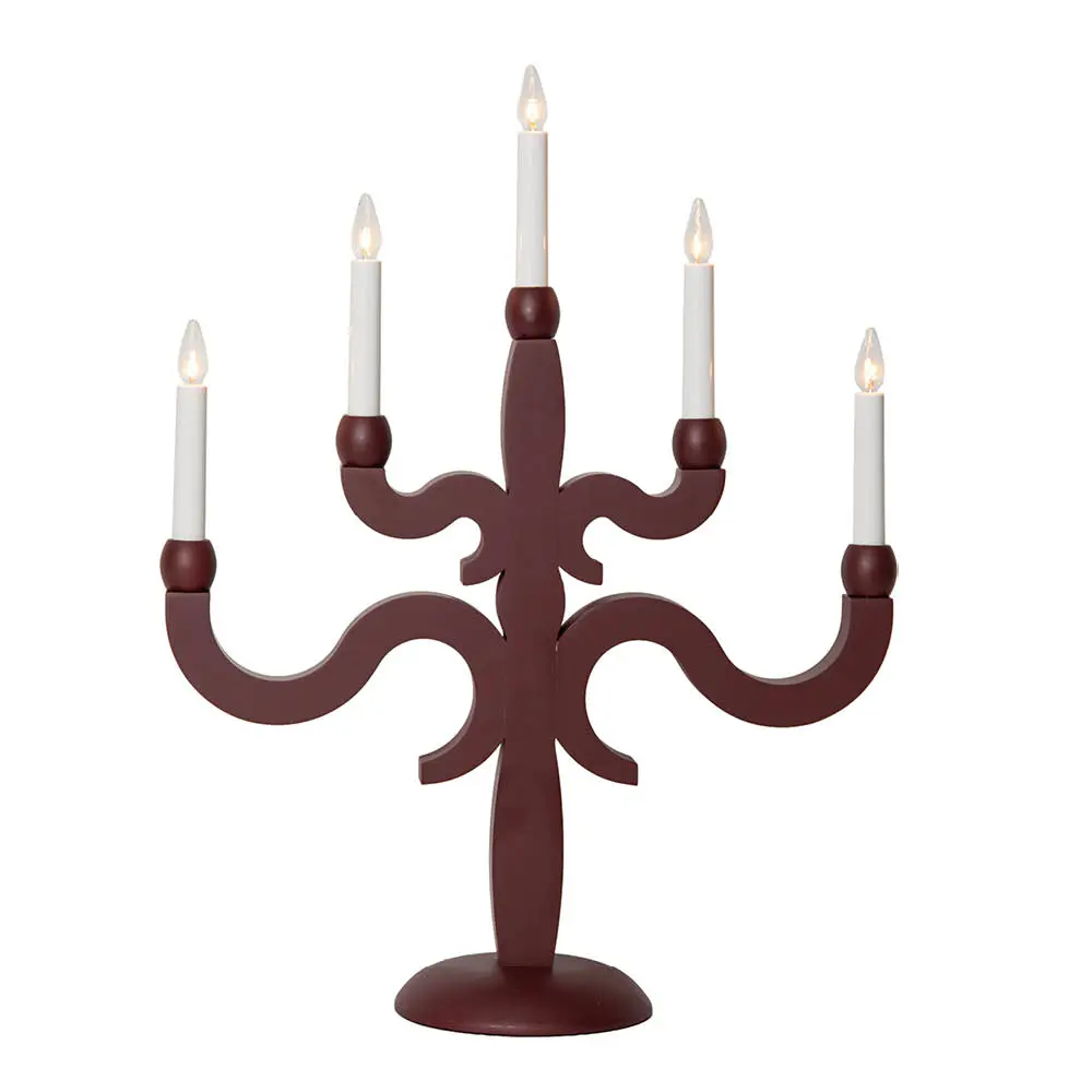 Canna adventtikynttelikkö 55 cm 5-haarainen punainen