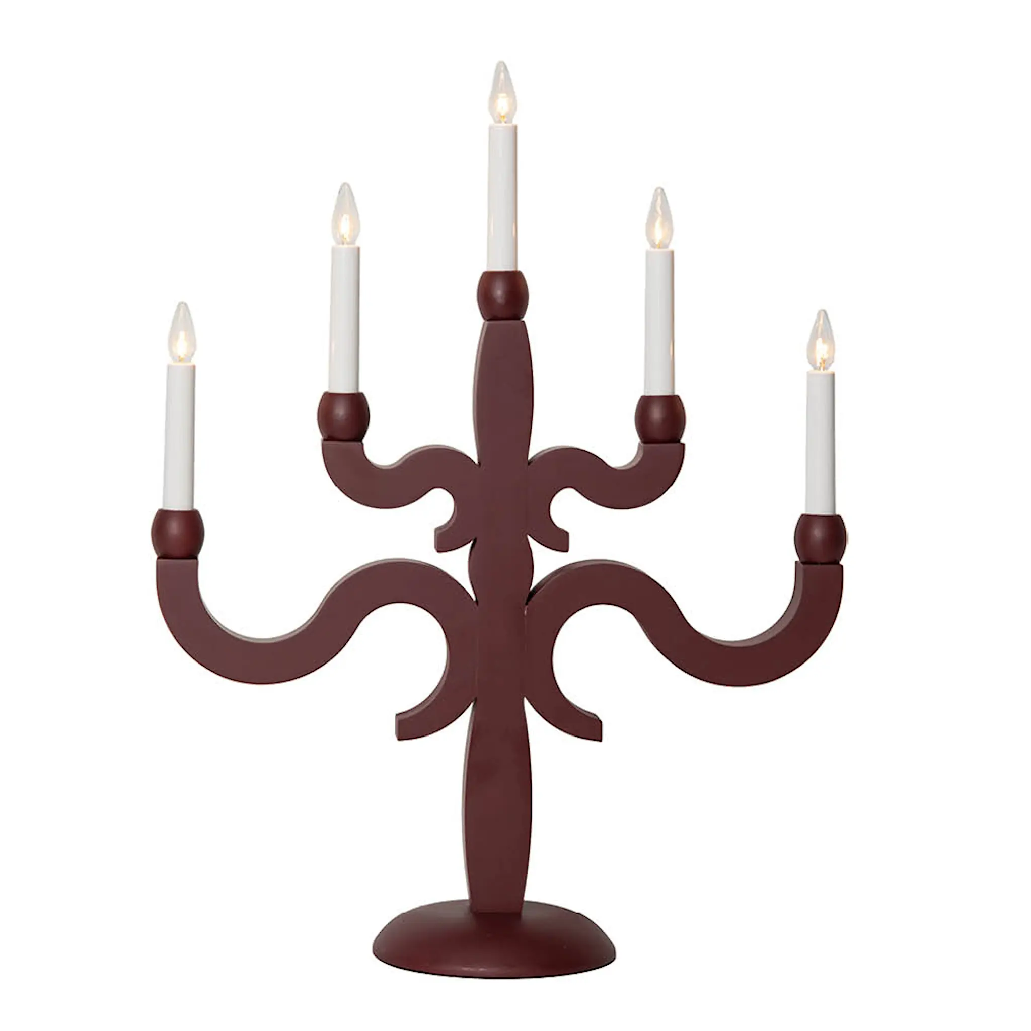 Star Trading Canna adventsljusstake 55 cm 5-armad röd