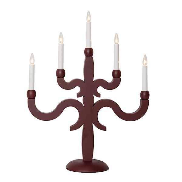 Canna adventsljusstake 55 cm 5-armad röd