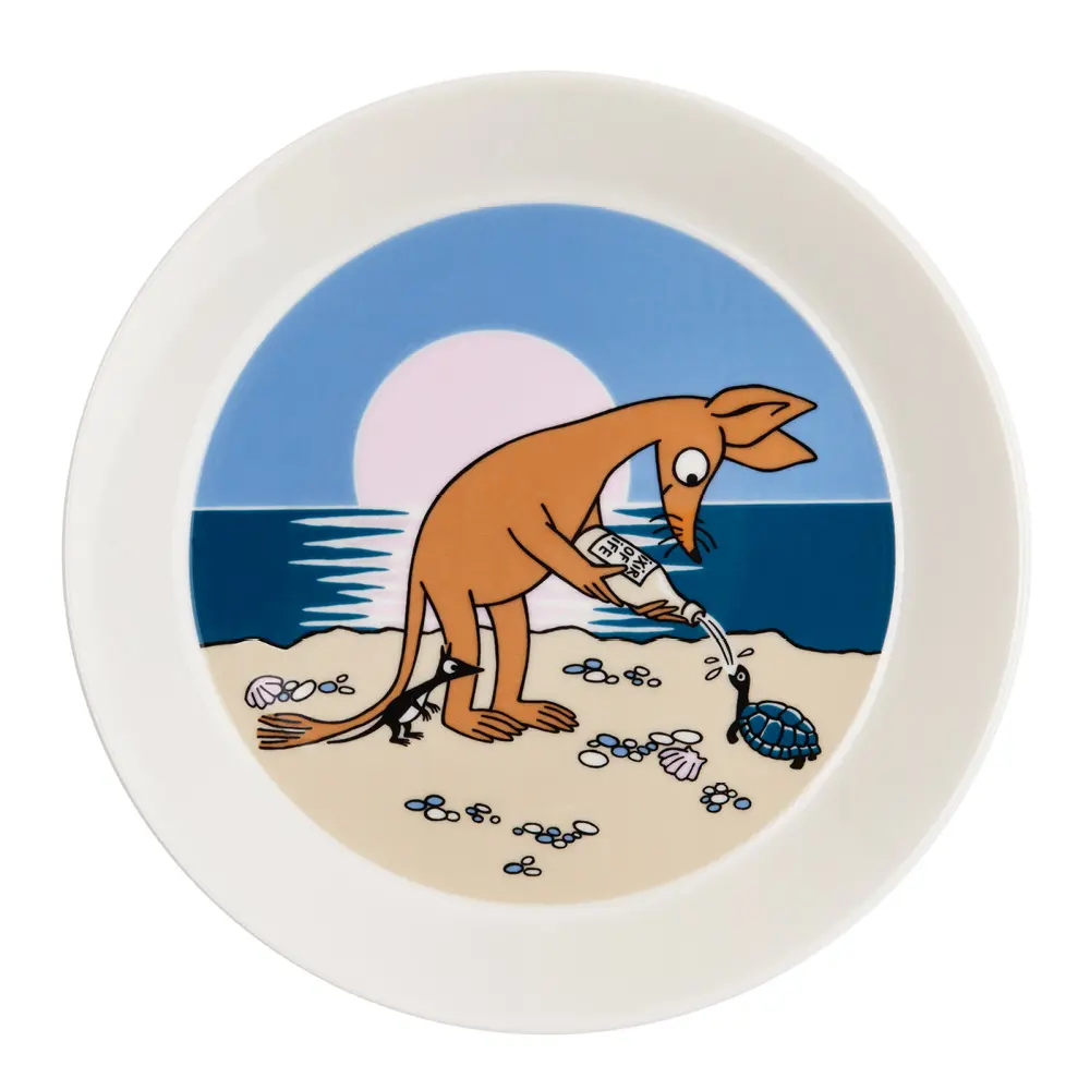 Muumi Lautanen Nipsu rannalla 19 cm Sininen