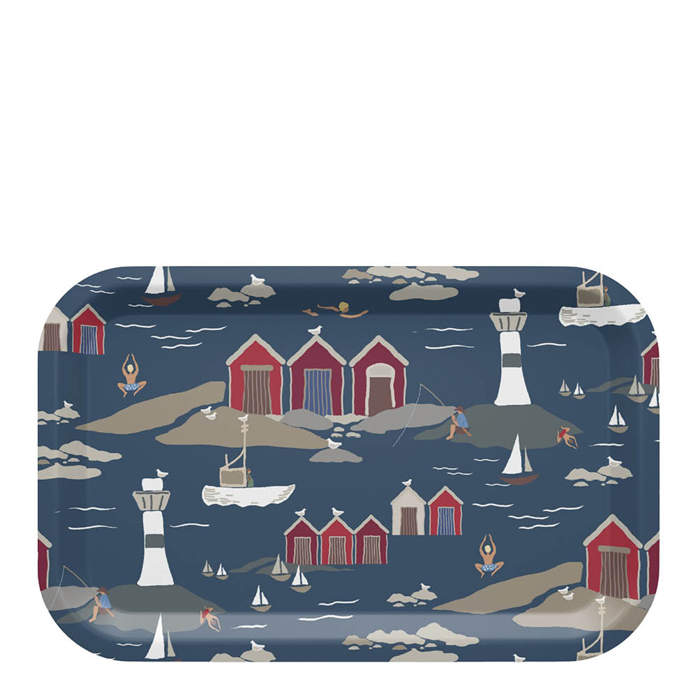 Arvidssons Kust bricka 27x20 cm blå