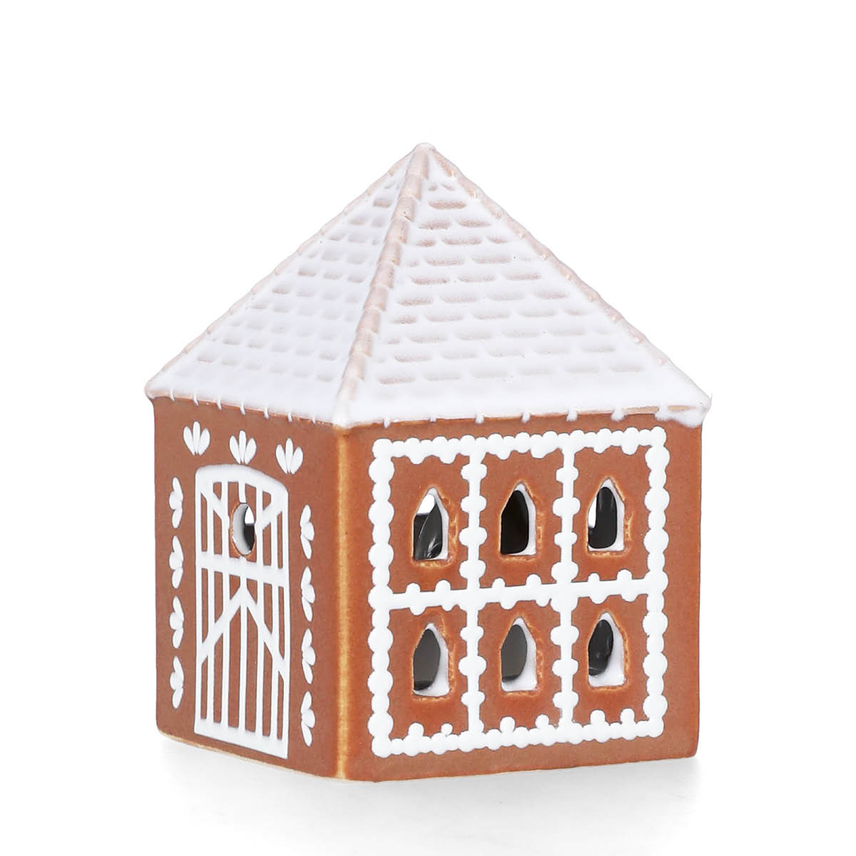 Kähler Gingerbread lyshus Hytte LED 7,5 brun