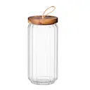 Ripple förvaringsburk 0,95 L klar/trä