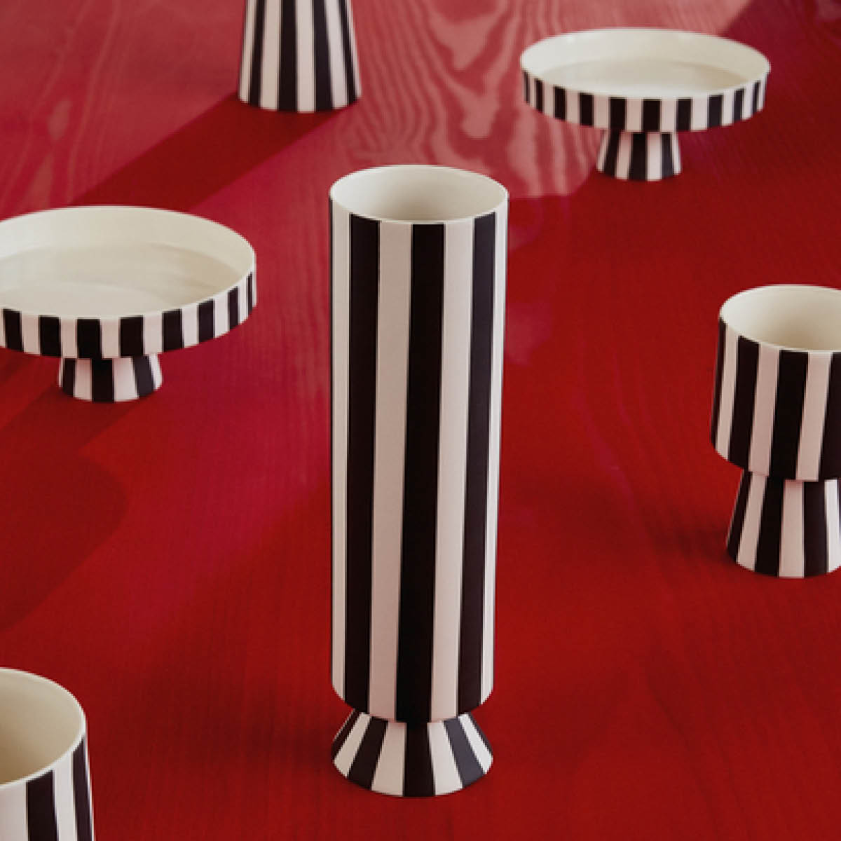 OYOY Toppu vas 31 cm Vit/svart