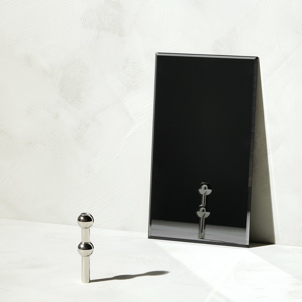 Stoff Nagel Vase 10 cm krom