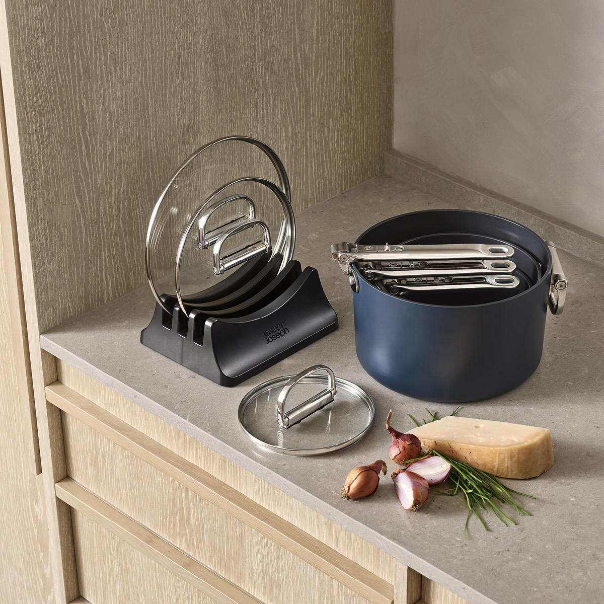 Joseph Joseph Space Kattilasarja 3 osaa Sininen