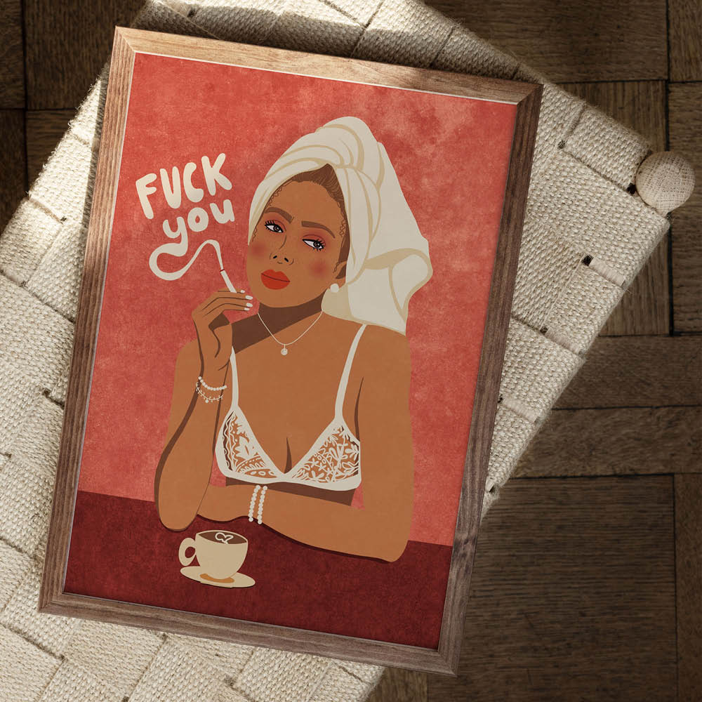 Poster & Frame Raissa Oltmanns poster 30x40 cm fuck you