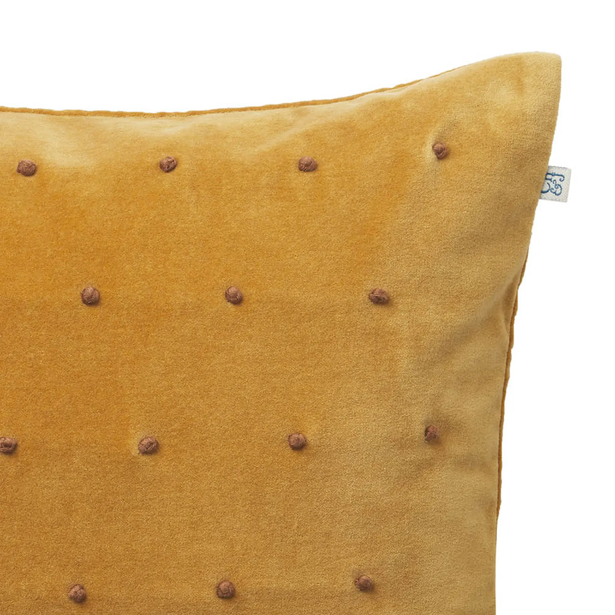 Chhatwal & Jonsson Roma putetrekk velur 50x50 cm Masala Yellow/Cognac