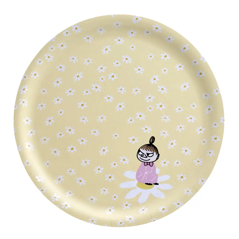 Mummi brett 25 cm blomster gul