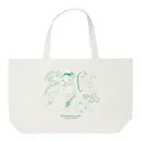 Mumin 80 år tygväska XL 65x41 cm beige