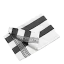 Kökshandduk 90x60 cm breda ränder svart/vit