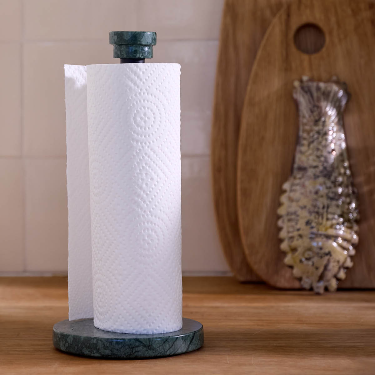 Mette Ditmer Marble kjøkkenrullholder 26 cm dark forest
