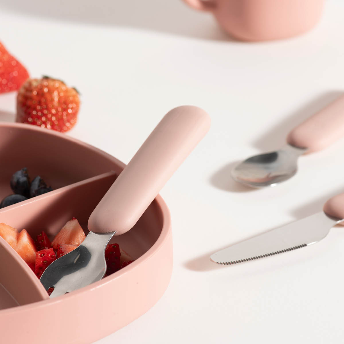 Modern House Chic Kids barnebestikk 3 deler rosa