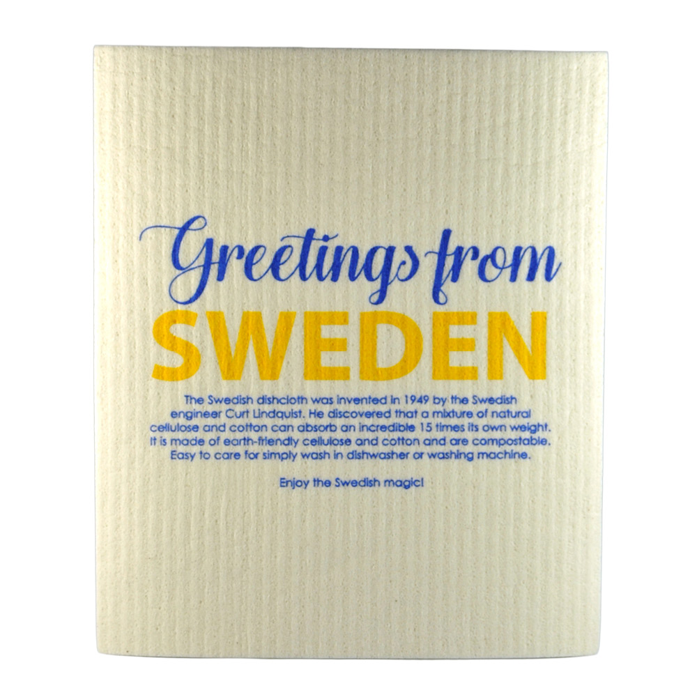 Mellow Design - Tiskirätti 17x20 cm Greetings from Sweden