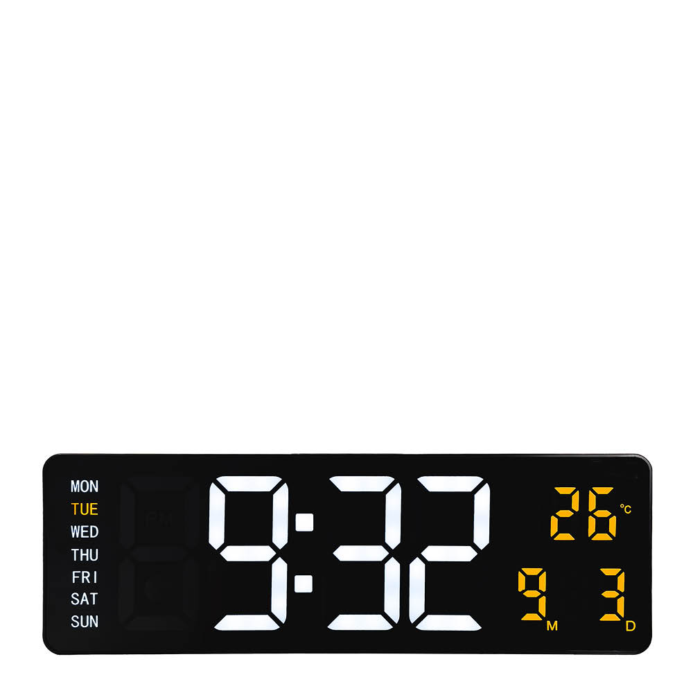 NeXtime Super Digi väggklocka 39 cm svart