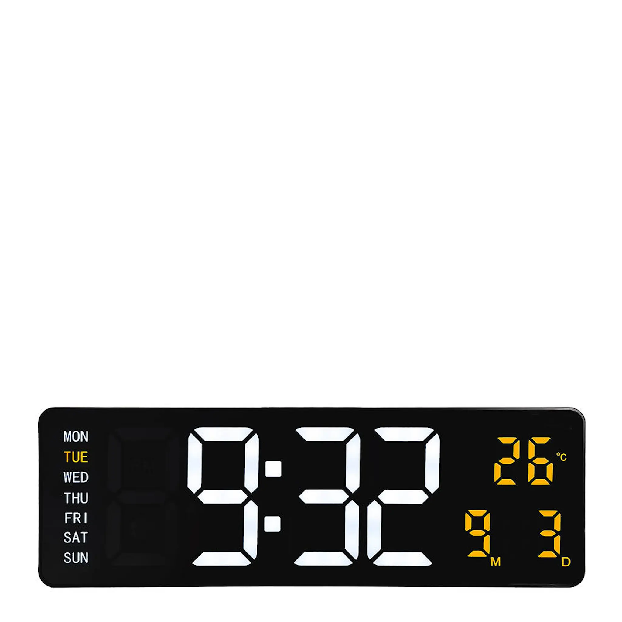 NeXtime Super Digi veggklokke 39 cm svart