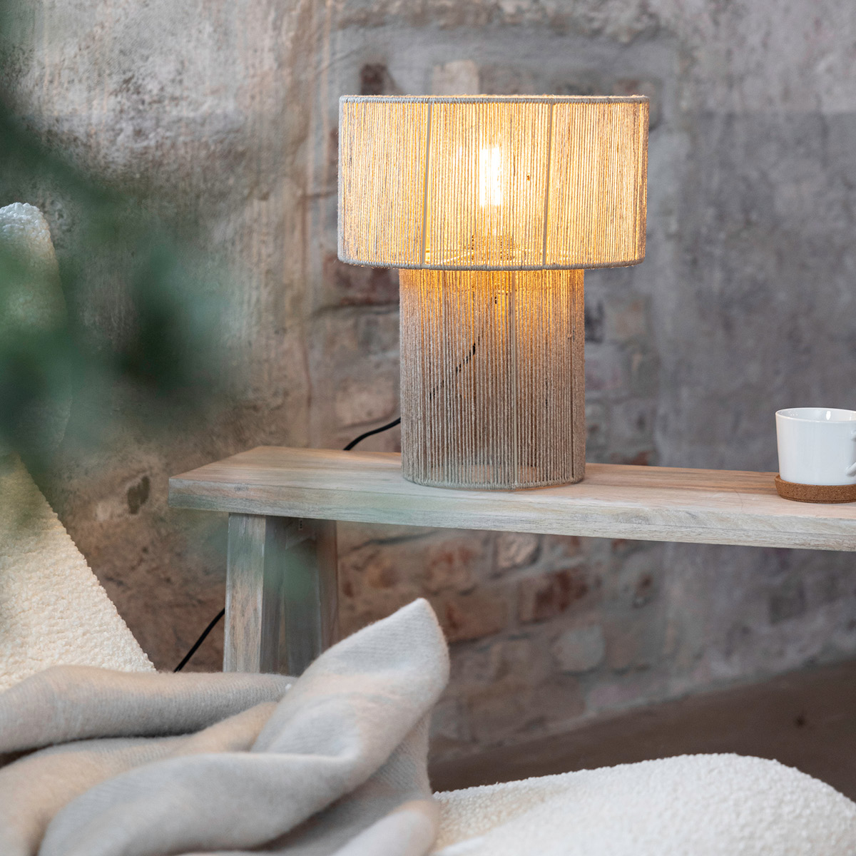 Markslöjd Soga Pöytävalaisin 30 cm Juutti
