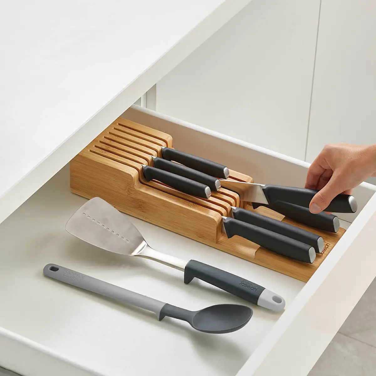 Joseph Joseph DrawerStore Bamboo Knivförvaring Natur - Cervera
