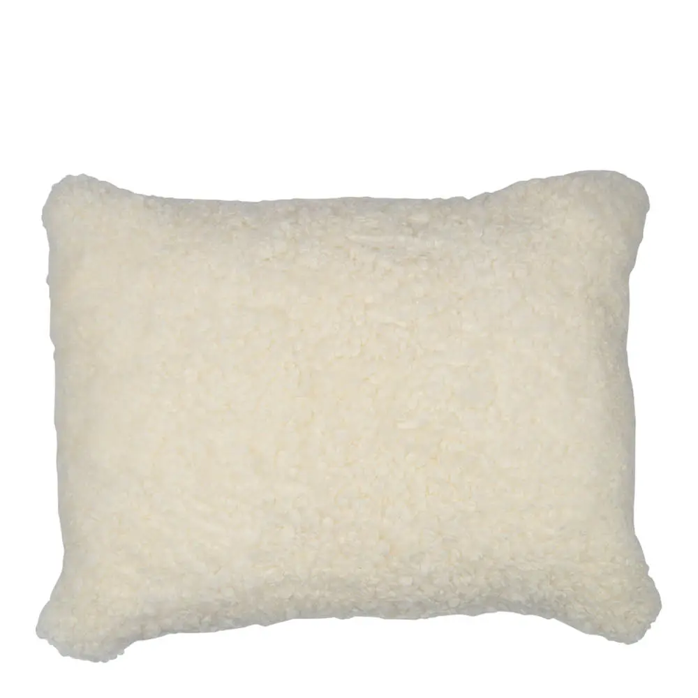 Tyynynpäällinen New Zealand lampa lyhyt villa 35x45 cm valkoinen