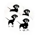 Åke Glasunderlägg 9x9 cm 4-pack svart/vit