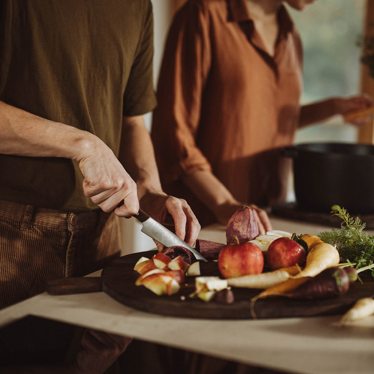 Fiskars Folken kokkekniv 12 cm tre/stål