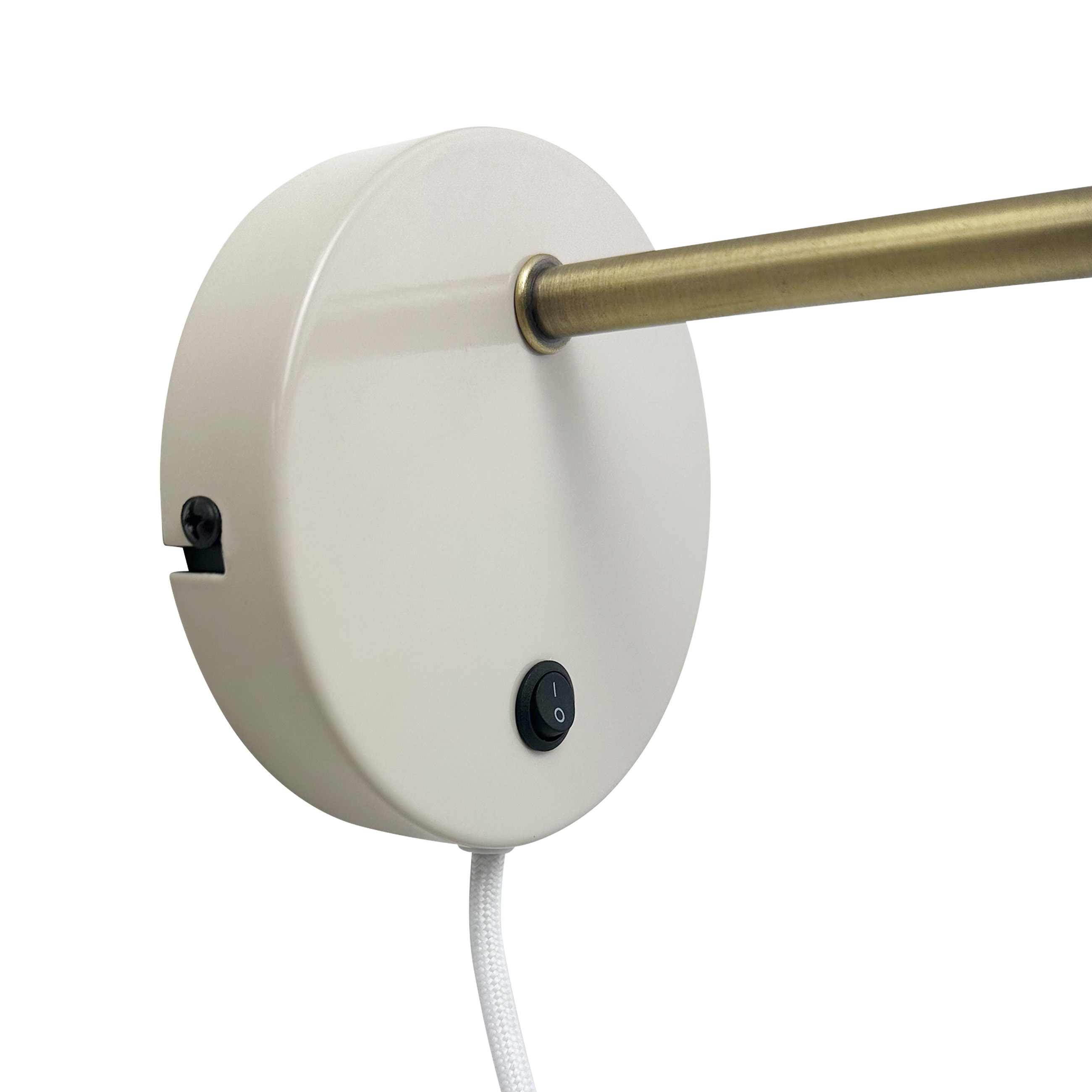 Dyberg Larsen Ocean vägglampa 11,5 cm beige/mässing