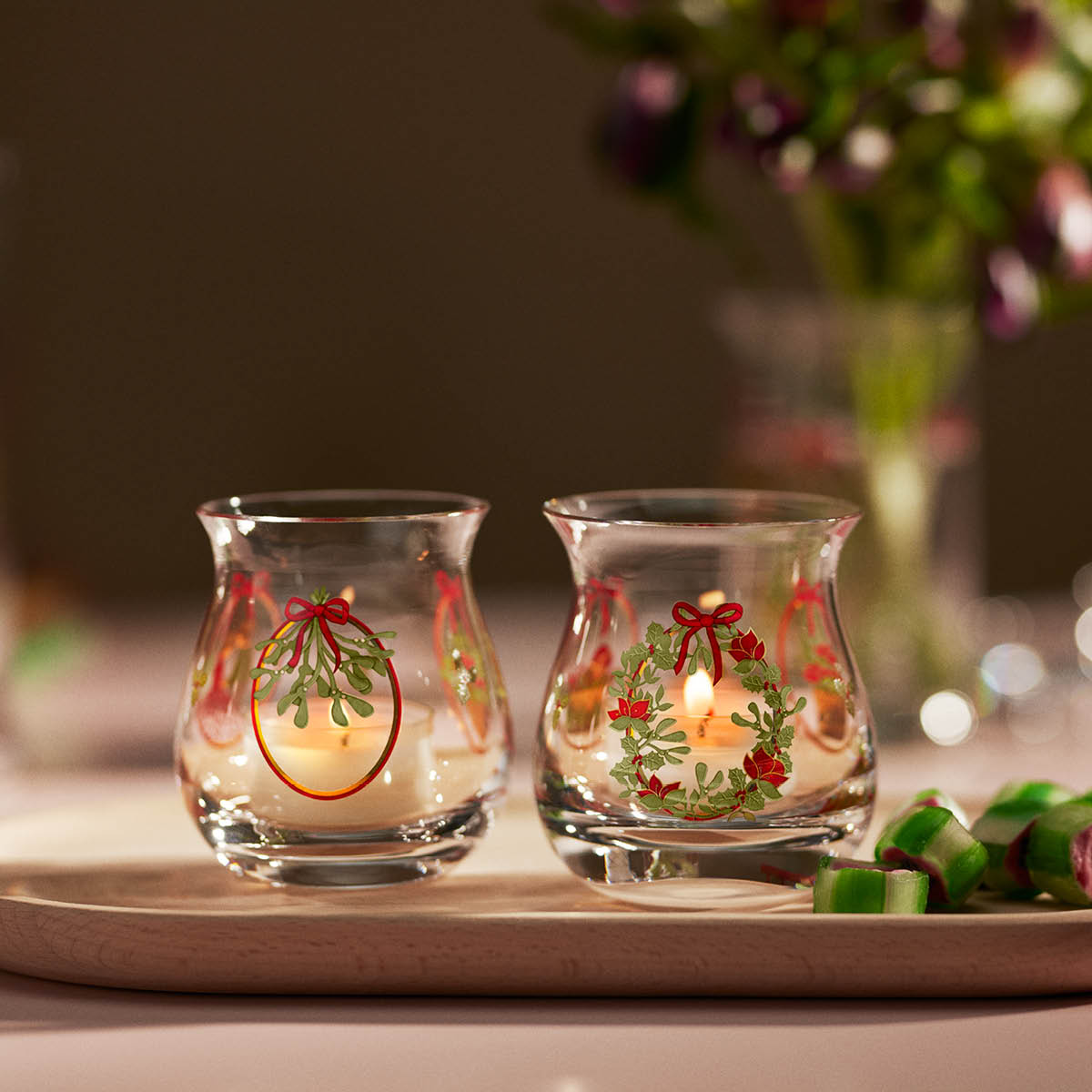 Holmegaard Jul ljuslykta 2025 7,5 cm 2-pack