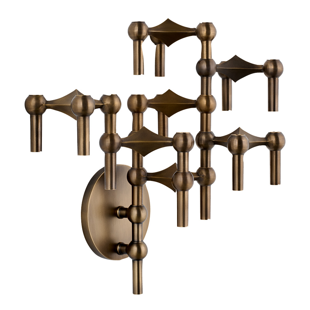 Stoff Nagel Veggoppheng 14,5 cm bronzed brass