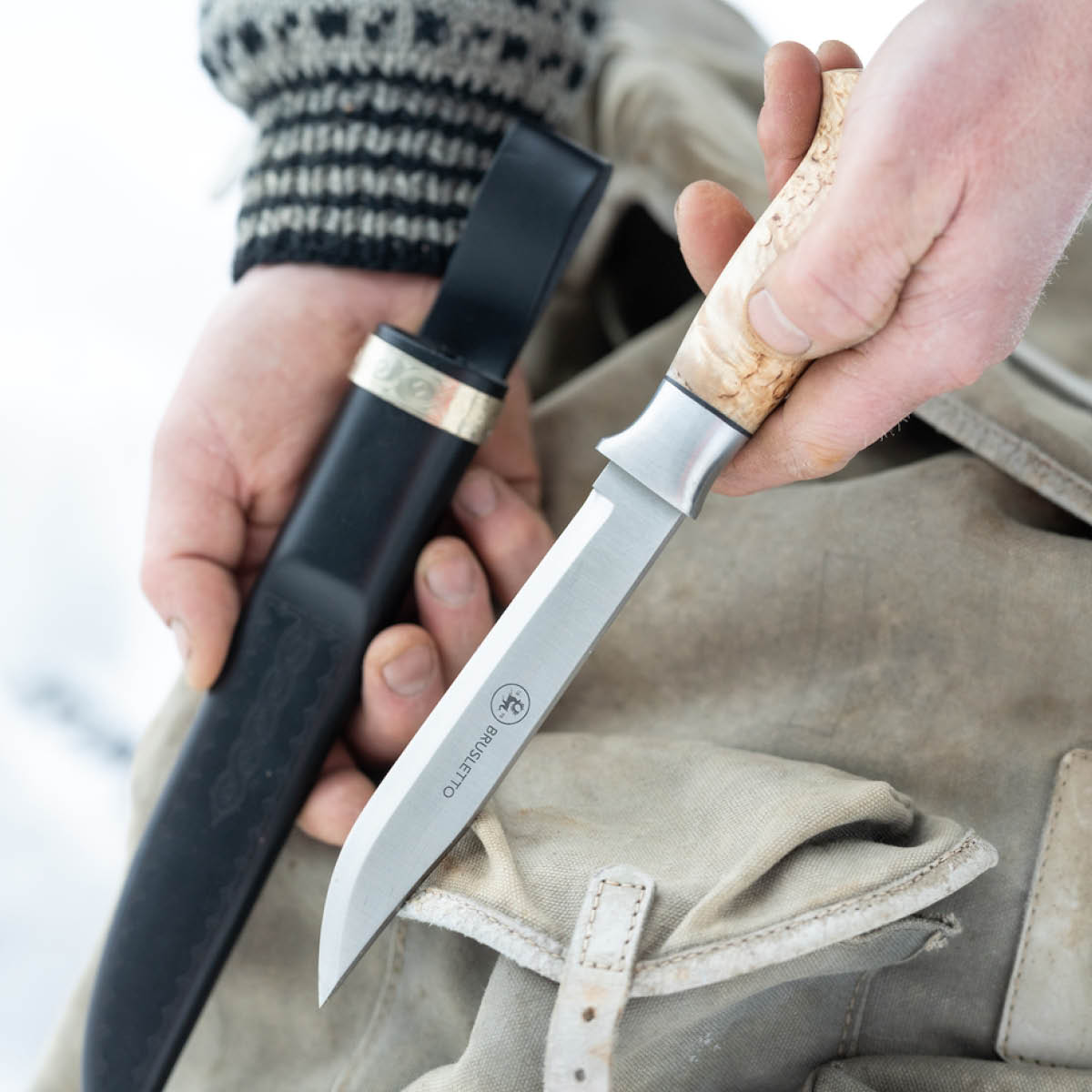 Brusletto Storbukken Masur allkniv 27 cm masurbjörk