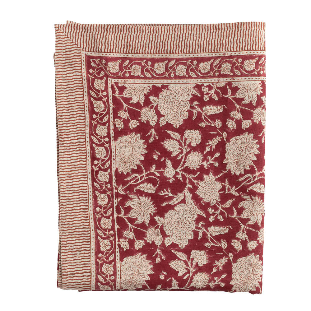 Chamois Indian Rose Pellava pöytäliina 150x350 cm Punainen