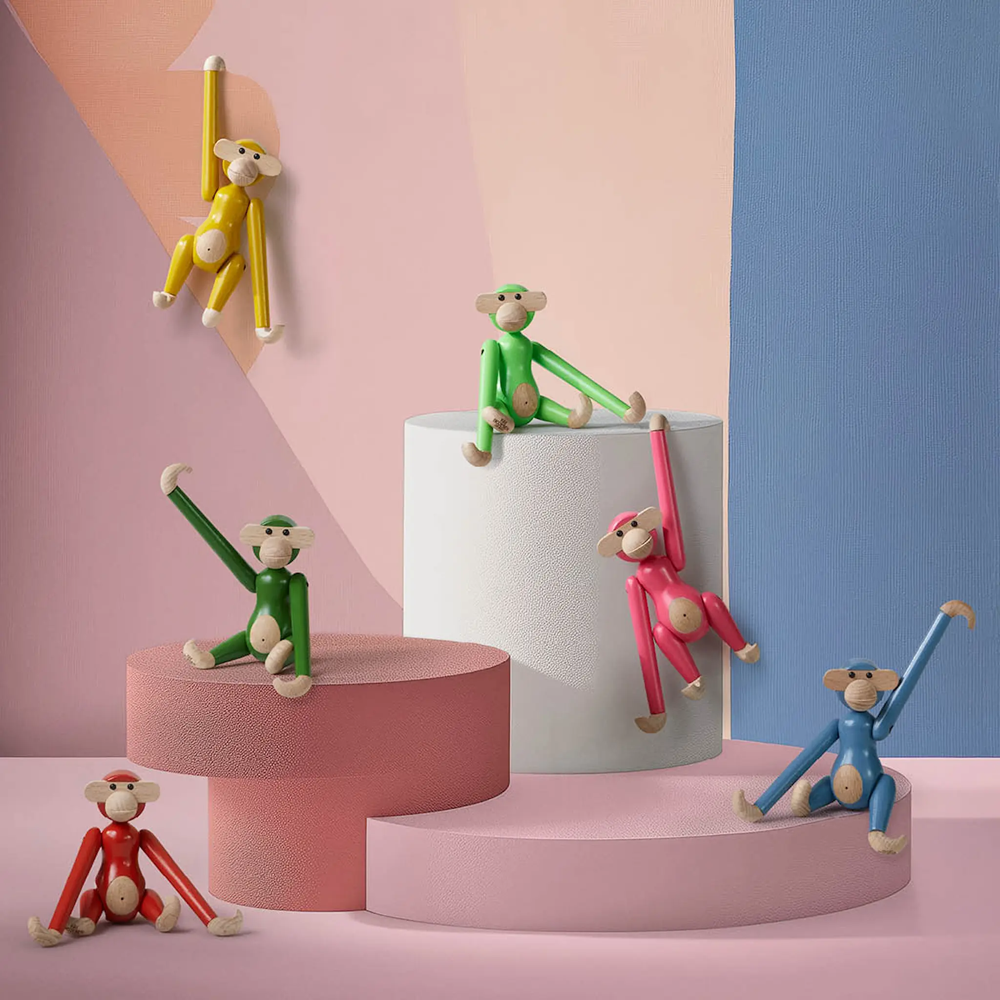 Kay Bojesen Denmark Puinen Apina 9,5 cm Vaaleanvihreä