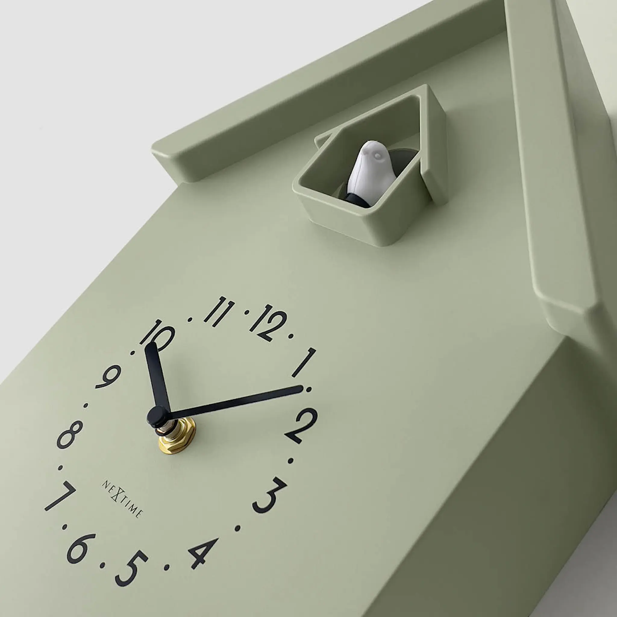 NeXtime Twitter veggklokke 21,5x41,5 cm grønn