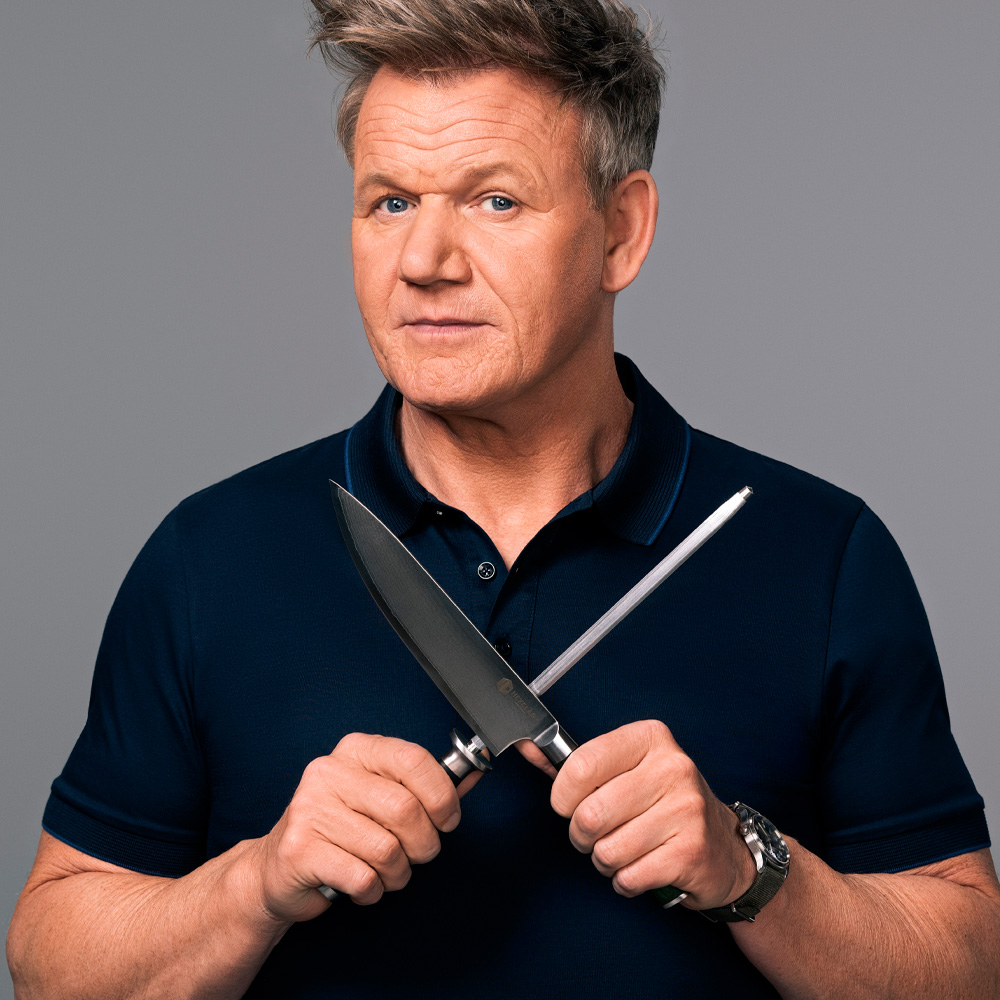 Hexclad Hybrid knivsett 6 deler sølv/skogsgrønn