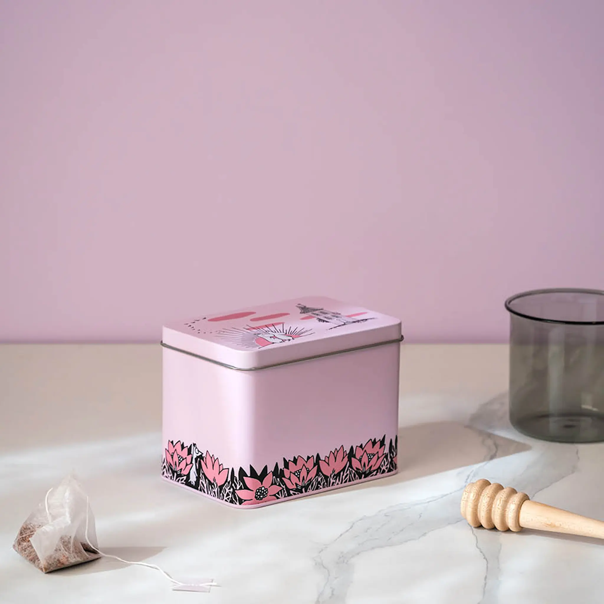 Muurla Mummi teboks 8x9x12 cm Vennskap rosa