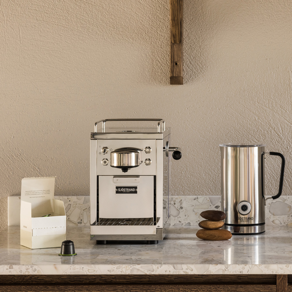Sjöstrand The Original espresso kaffemaskin 1,5L sølv