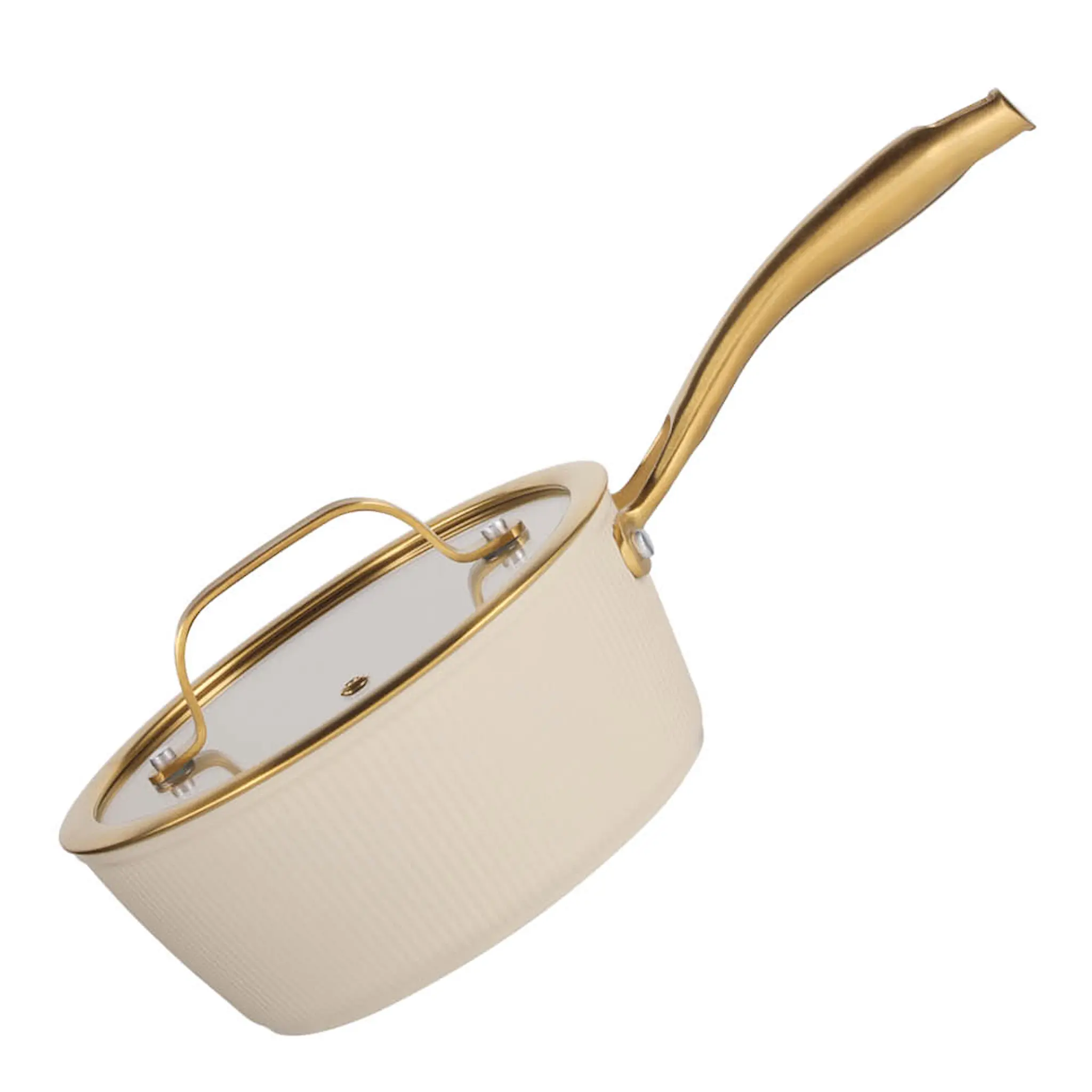 Maku Kitchen Life Kasserolle med glasslokk 1,6L 18 cm beige