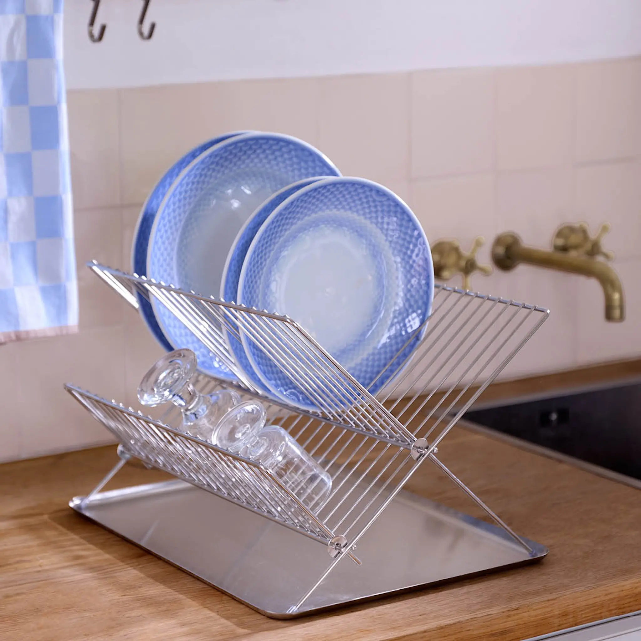 Mette Ditmer DRY-IT oppvaskstativ med brett 41x31 cm krom