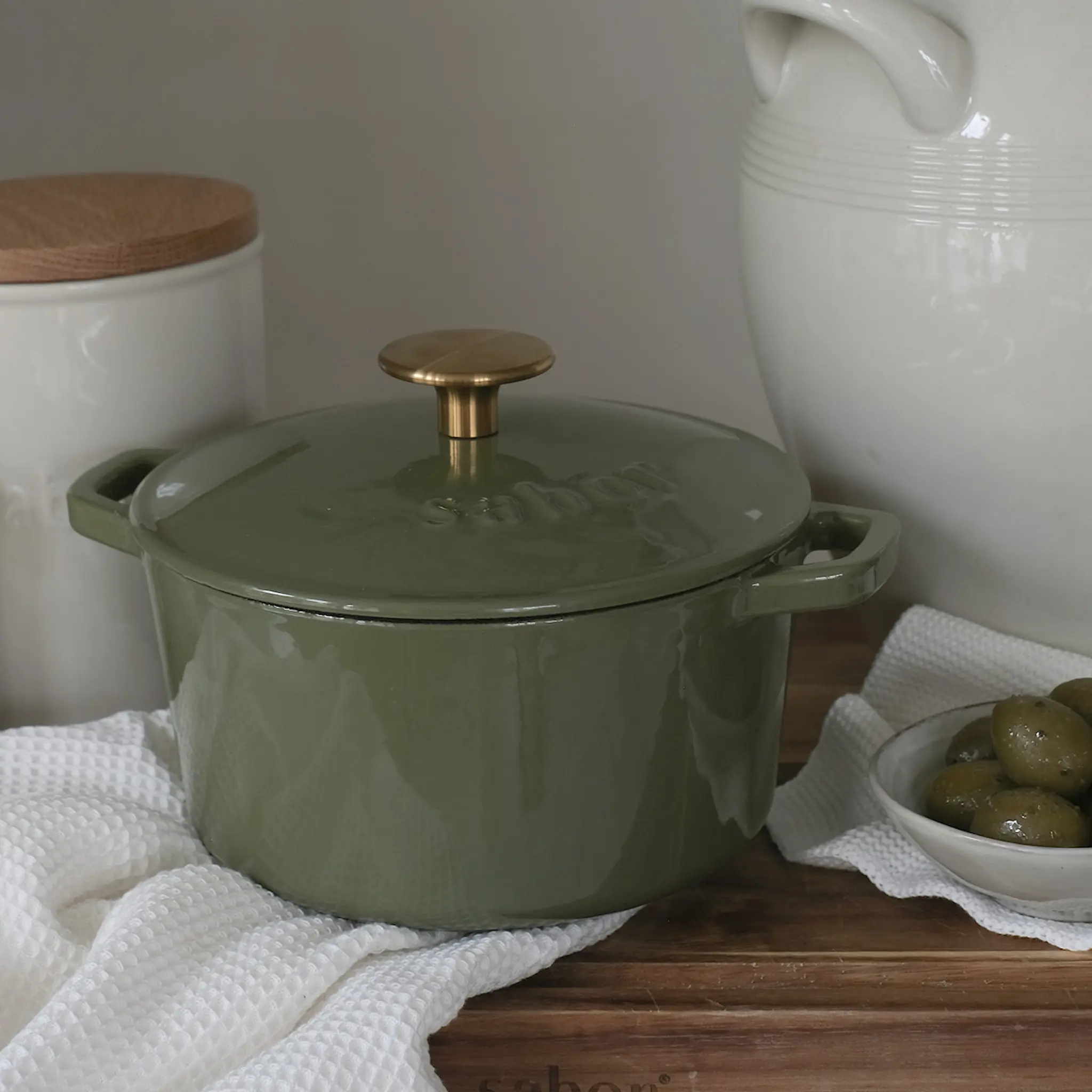 Sabor Gjutjärnsgryta 2L oliv