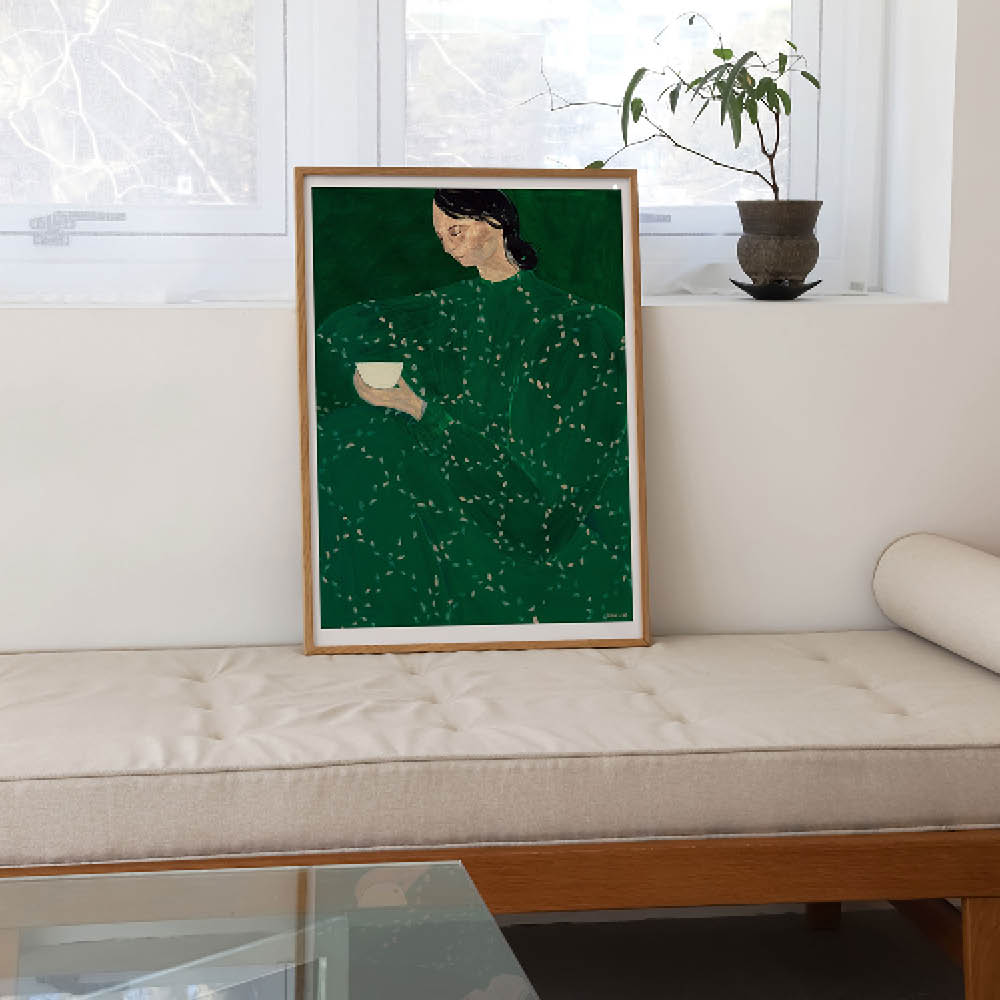 Poster & Frame The Poster Club x Sofia Lind Juliste 50x70 cm Coffee alone at place de clichy