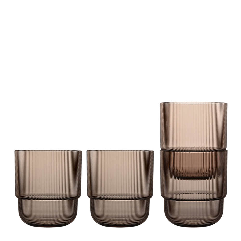 Sagaform Billi vattenglas 40 cl 4-pack brun