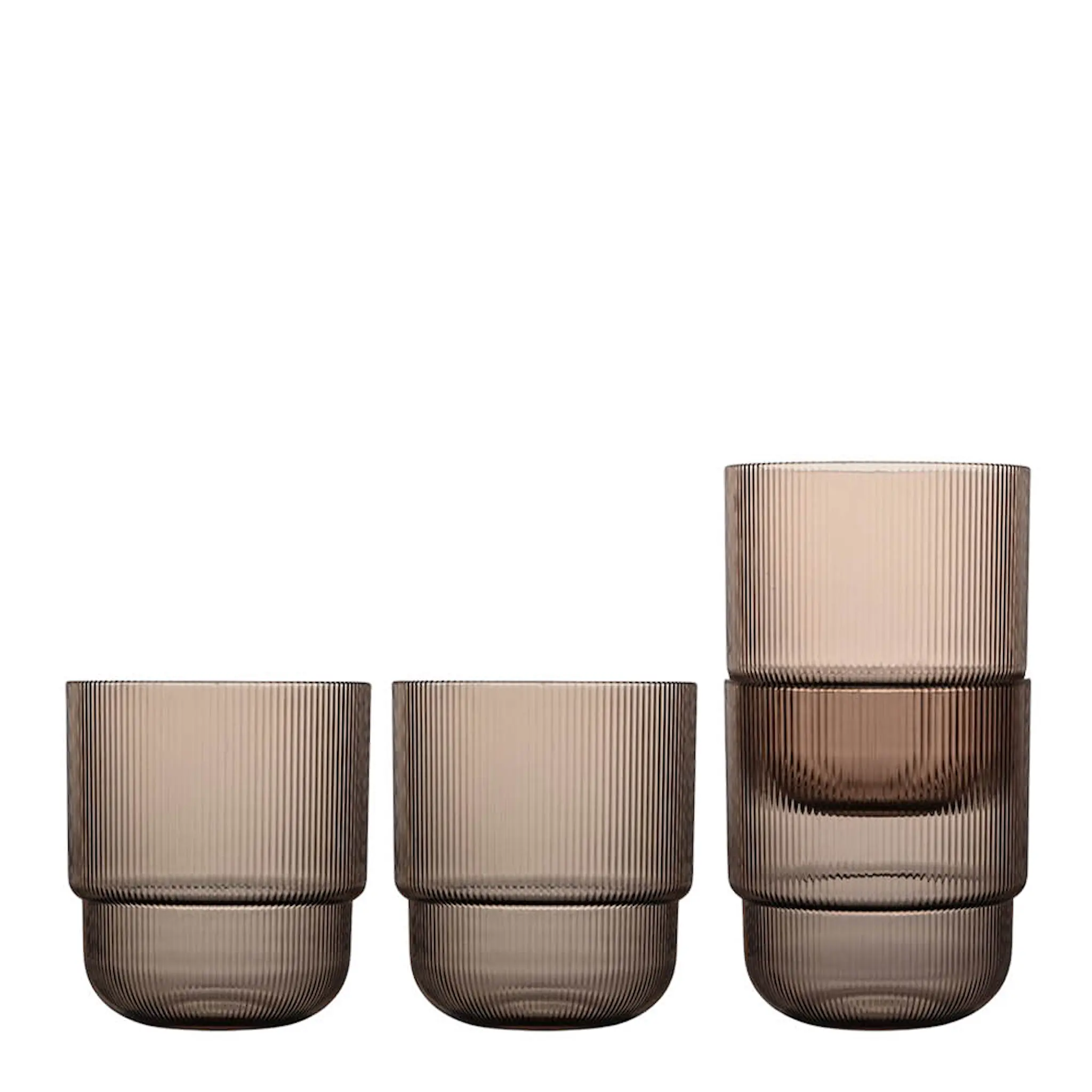 Sagaform Billi vattenglas 40 cl 4-pack brun