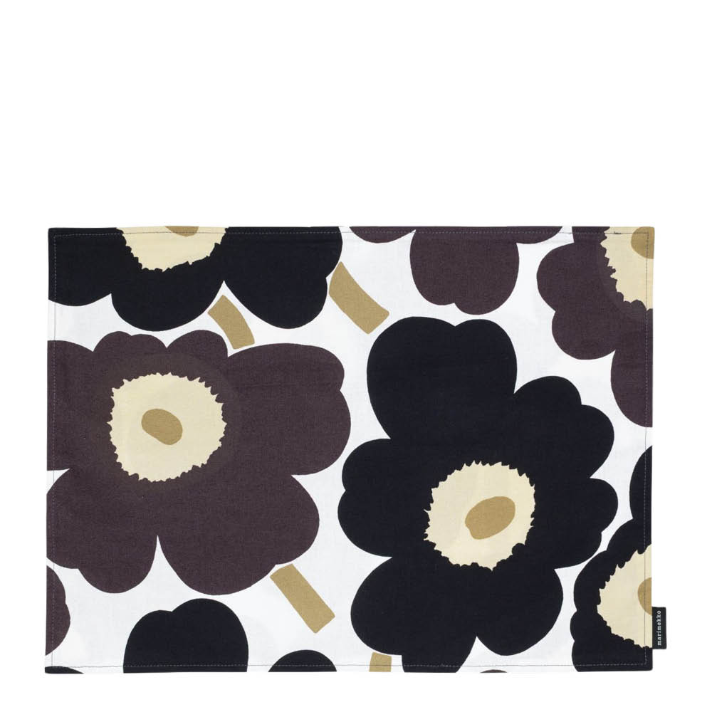 Marimekko Pieni Unikko bordbrikke 31x42 cm hvit/grå/beige