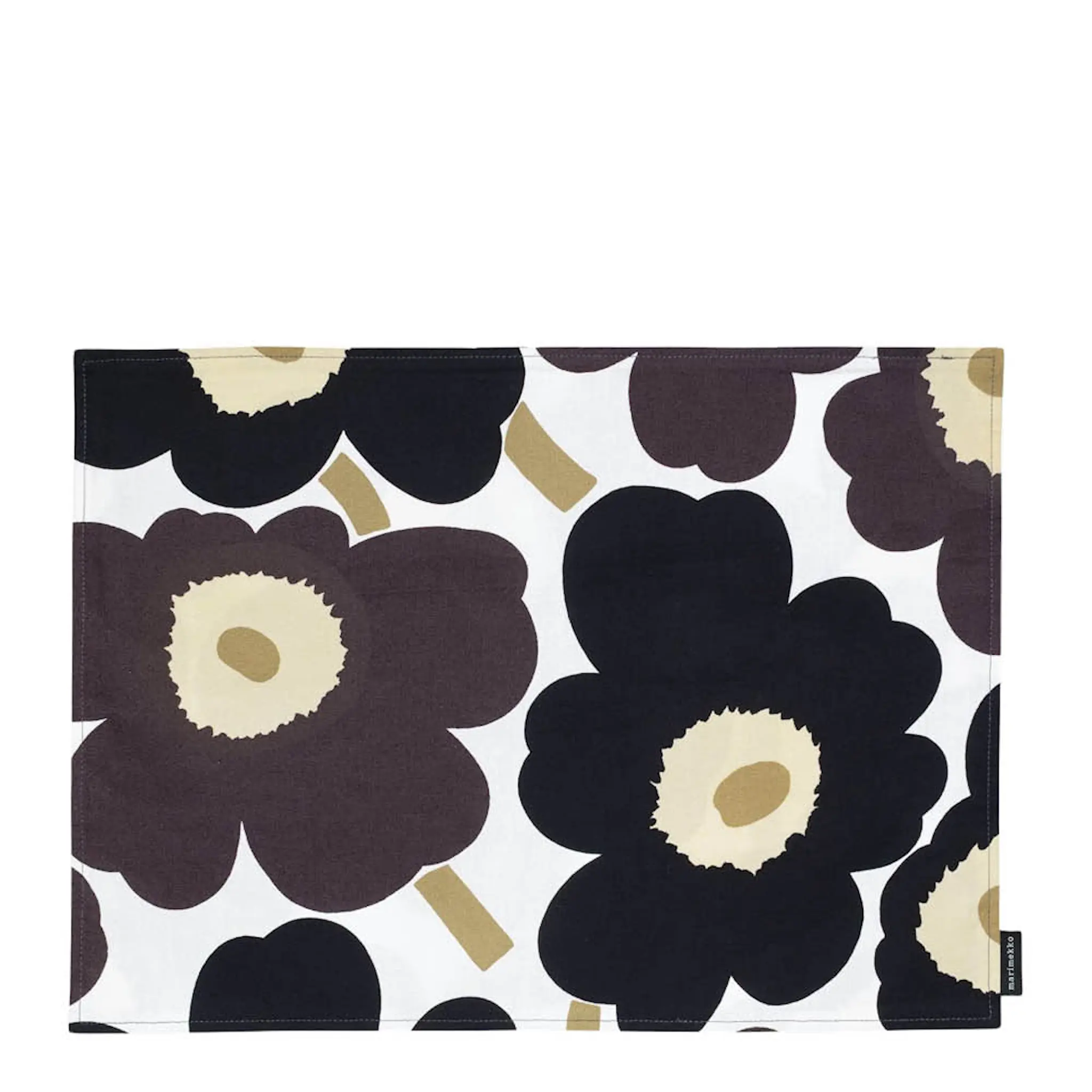 Marimekko Pieni Unikko bordbrikke 31x42 cm hvit/grå/beige