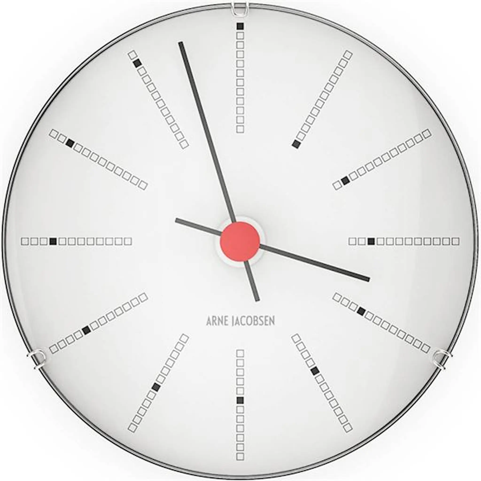 Arne Jacobsen Bankers Väggur 12 cm Vit