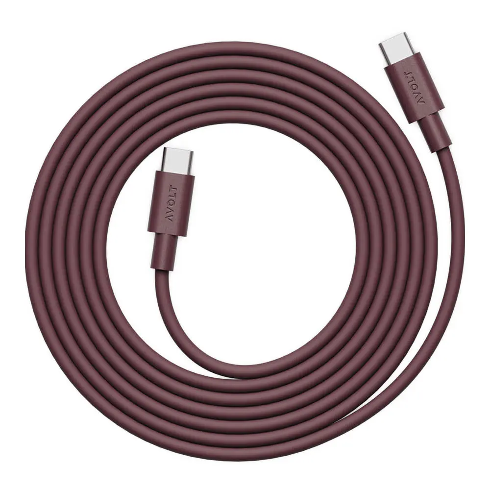 Cable 1 Bauhaus Archiv USB-C Latauskaapeli 2 m Mulberry Red