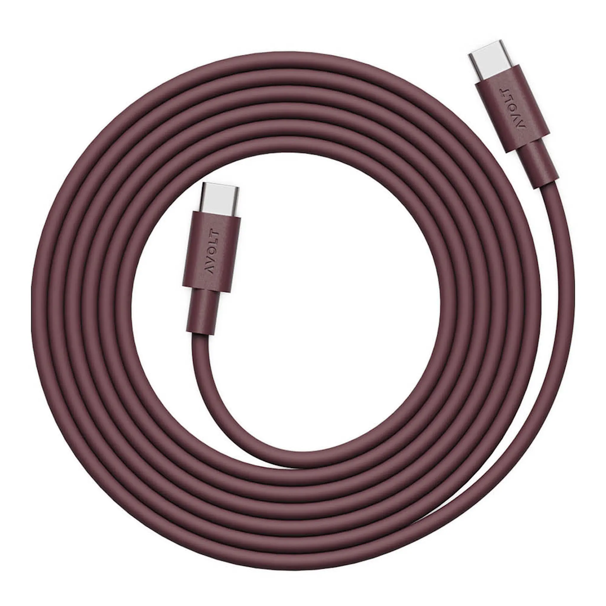 Avolt Cable 1 Bauhaus Archiv USB-C Latauskaapeli 2 m Mulberry Red