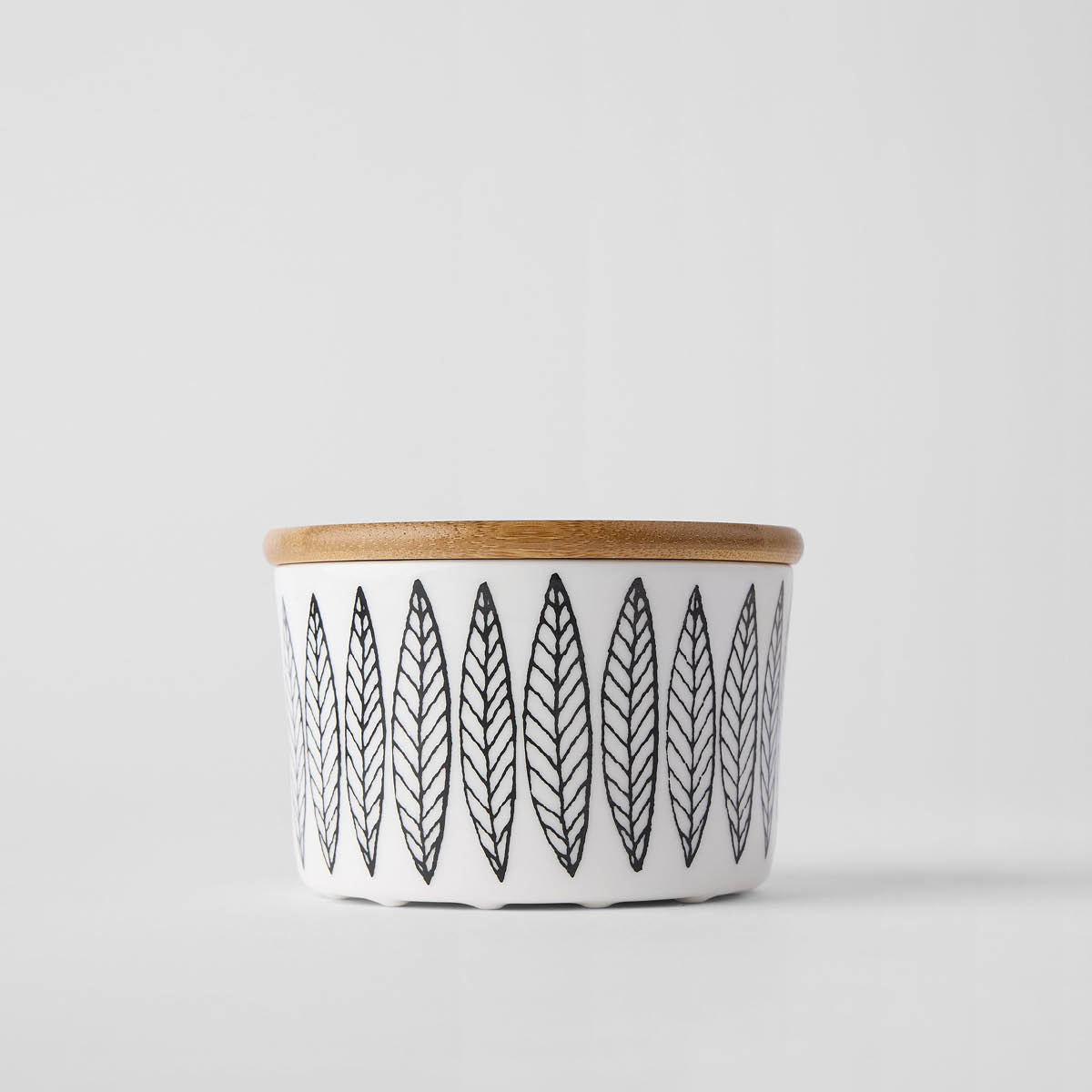 Gustafsberg Salix Svart burk 10 cm med lock