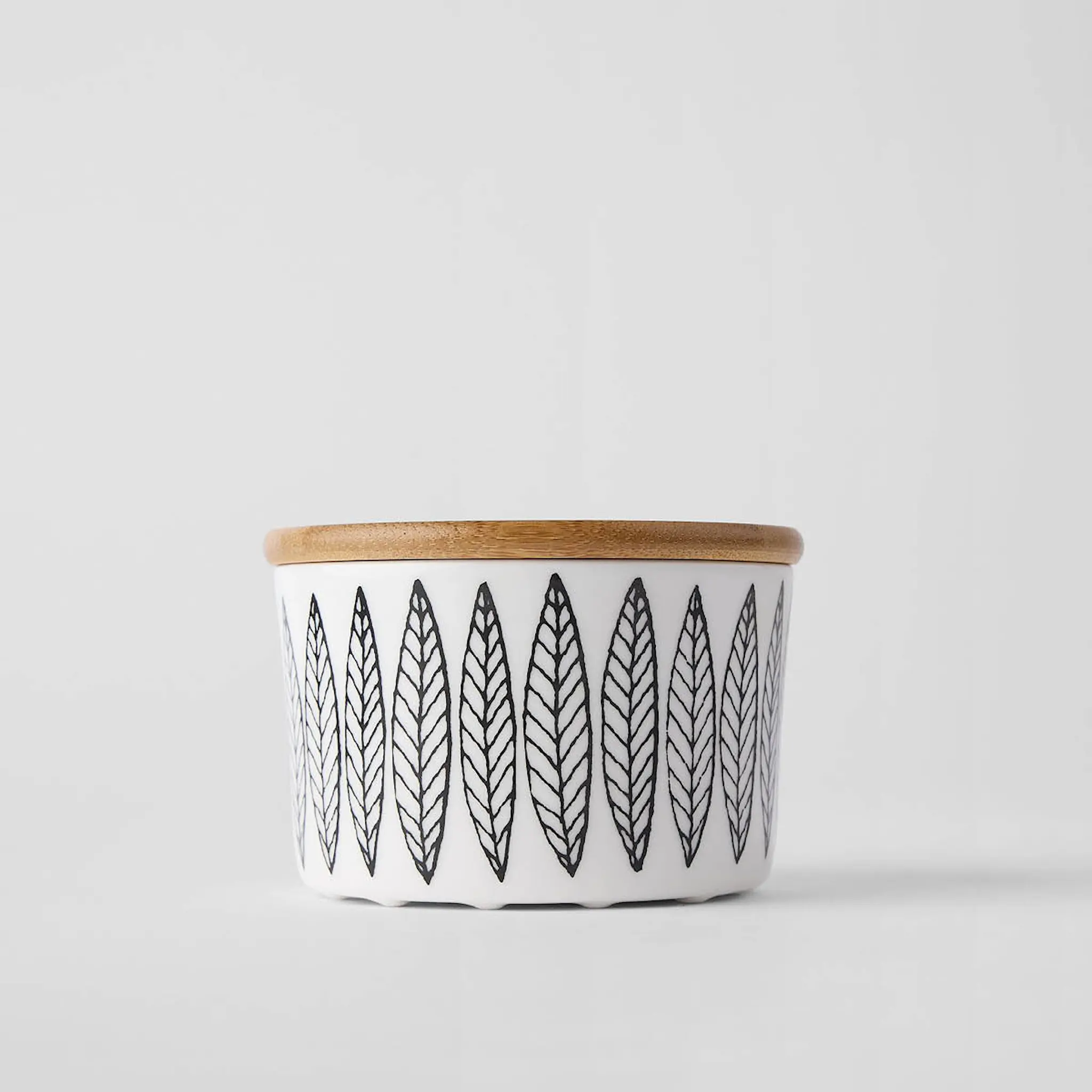 Gustafsberg Salix Svart burk 10 cm med lock